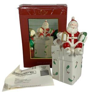 LENOX Christmas Collection Merry Musicals Santa Claus Music Box 8" Tall + Box